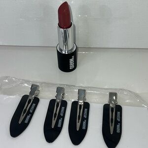 Makeup By Mario lipstick + hair clips